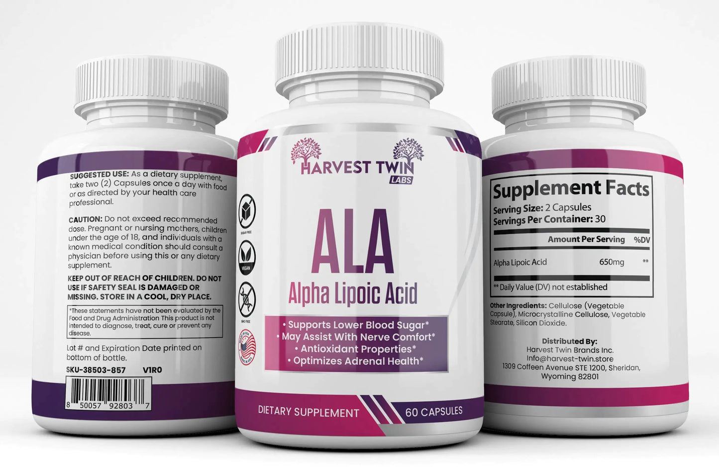 ALA Alpha Lipoic Acid - Maintains Healthy Blood Sugar & Boosts Energy